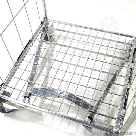 Gebruikte 2-Heks rolcontainer a-frame nestbaar  - L:800 x B:760 x H:1900mm - Grijs - Kruizinga 99-PQ8718GB