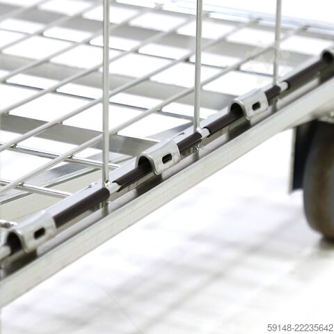Gebruikte 2-Heks rolcontainer a-frame nestbaar  - L:800 x B:760 x H:1900mm - Grijs - Kruizinga 99-PQ8718GB