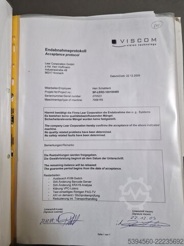 Aparat cu raze X pentru plăci de circuite AOI/AXI Viscom X 7056 RS