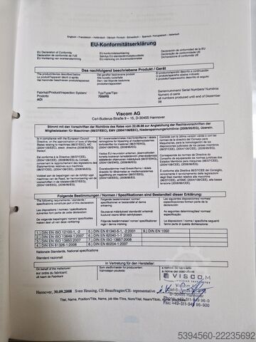 Aparat cu raze X pentru plăci de circuite AOI/AXI Viscom X 7056 RS