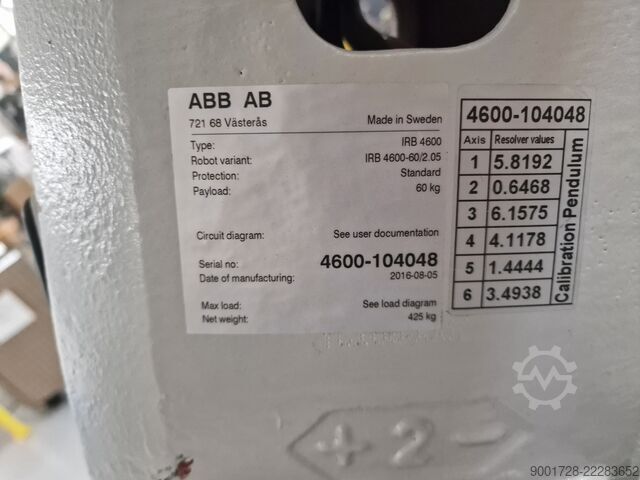 Robot industrial ABB IRB 4600-60/2.05