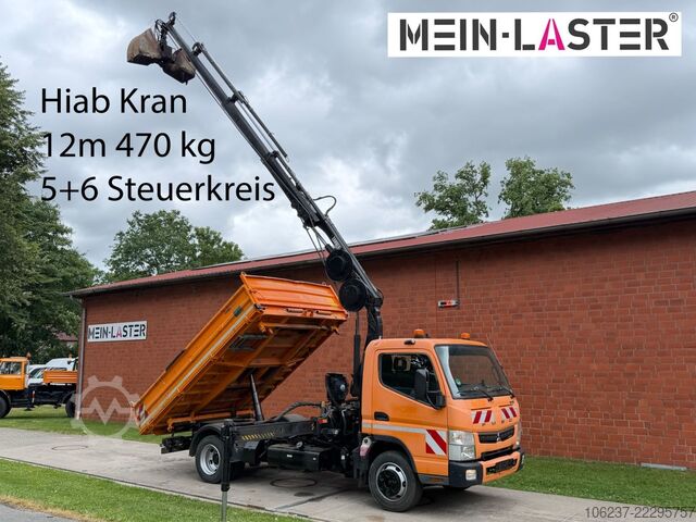 Trójstronna wywrotka FUSO Canter 7C18 3 S-Kipper /Hiab 055 12m 500 kg FUNK