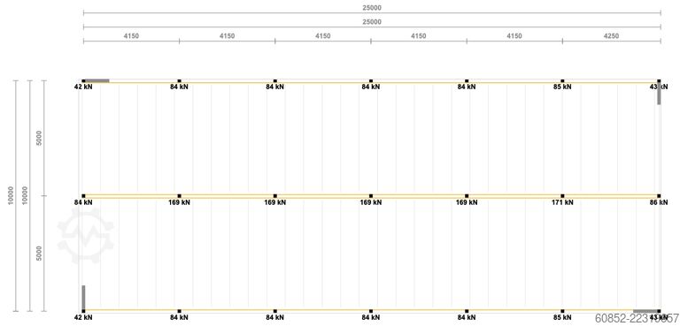 Skladovací plošina 10x25m Lagerbühne , Belastung : 500kg/qm Unterkante: 3,0m , ca. 250qm Systembühne