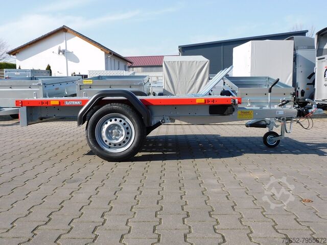 Remorque à moto Stema Bestellfahrzeug - SySTEMA MT 2,10x1,28m 850kg 100 Km/h rot gepulvert