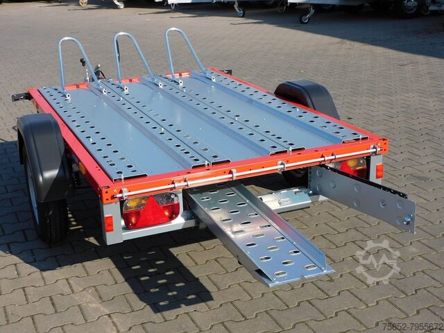 Remorque à moto Stema Bestellfahrzeug - SySTEMA MT 2,10x1,28m 850kg 100 Km/h rot gepulvert