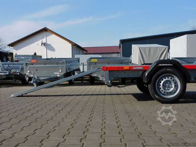 Remorque à moto Stema Bestellfahrzeug - SySTEMA MT 2,10x1,28m 850kg 100 Km/h rot gepulvert