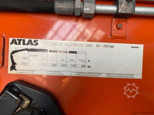 Kiepwagen MERCEDES-BENZ 1835 Kipper/Meiller/Atlas 135/Funk/74 tkm/Top