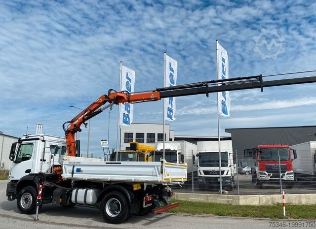 Driezijdige kipper MERCEDES-BENZ 1835 Kipper/Meiller/Atlas 135/Funk/74 tkm/Top