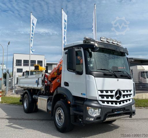 Driezijdige kipper MERCEDES-BENZ 1835 Kipper/Meiller/Atlas 135/Funk/74 tkm/Top