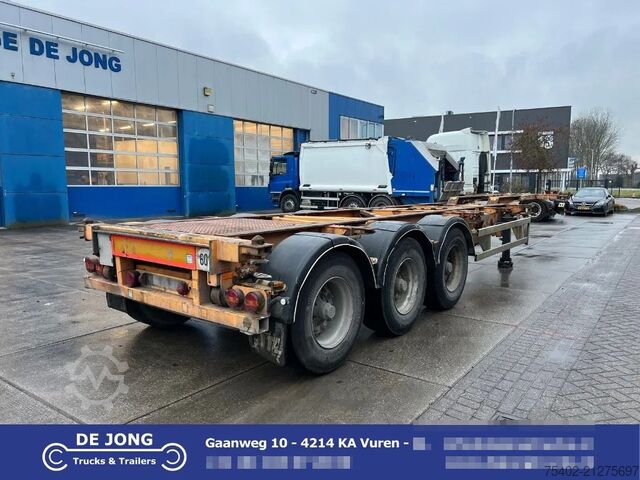 Container transport Van Hool 3B0071 / BPW + Drum / 1x Extendable / Lift Axle