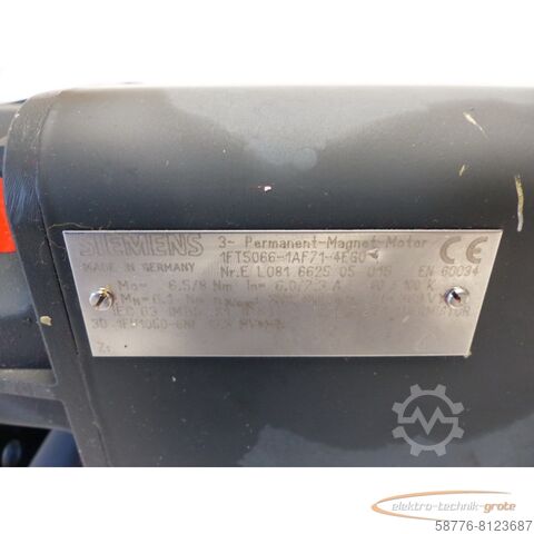 Siemens motor Siemens 1FT5066-1AF71-4EG0 Motor SN:EL081662505015 + ROD 426 360 27S12-03