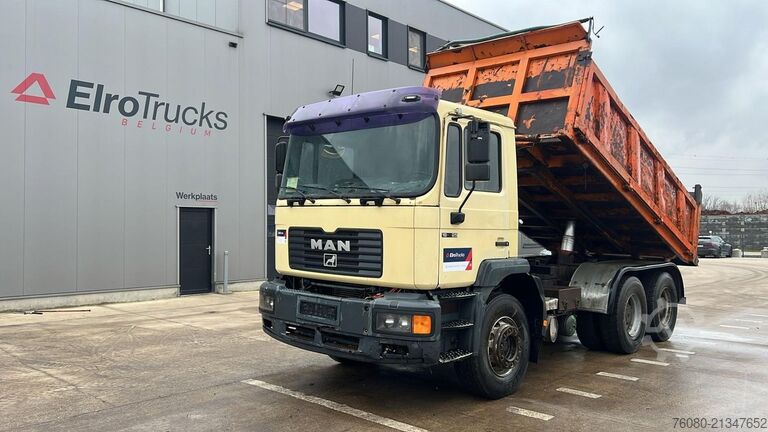 Tipper cu 3 fețe MAN 26.284 (6 CYLINDER / STEEL SUSP. / LAMES / BIG ...