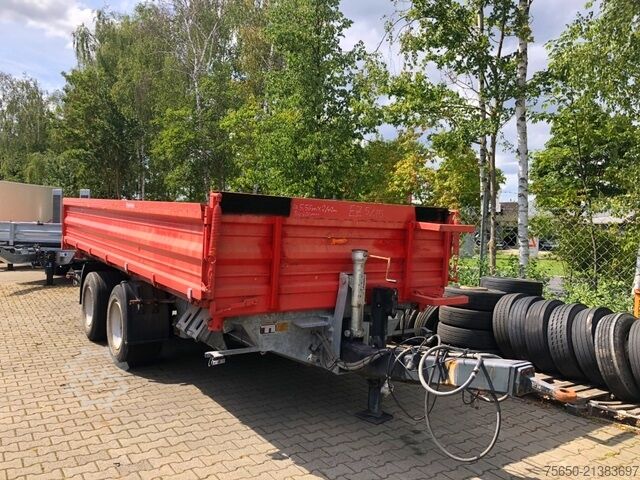 Three-way tipper trailer Möslein TTD 19 Schwebheim  19 t Tandemkipper- Tieflader, Breitbereifung
