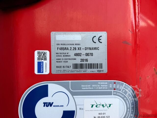 Kranbil DAF XF 460 6x2 Fassi F485RA Euro 6