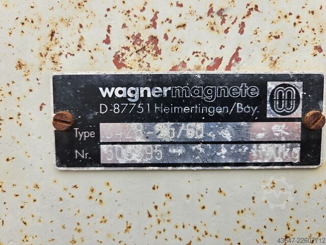 Magnetický separátor s pásovým dopravníkem, třídění Wagner Magnete 0428-25/60