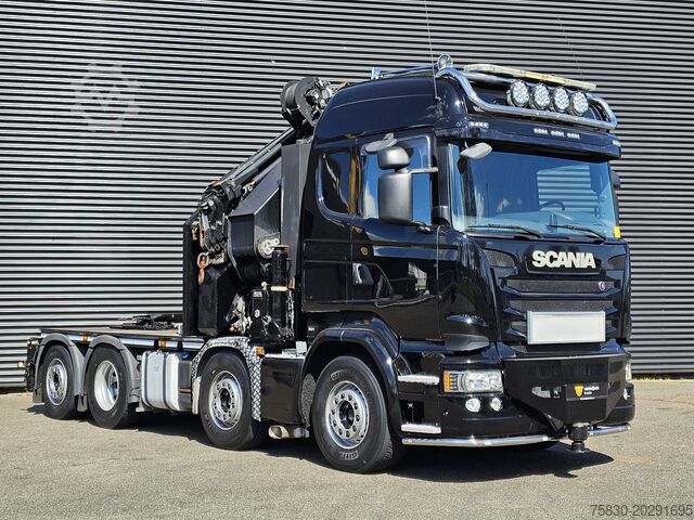 Vrachtwagen met kraan Scania R490 / 8x2 / HMF 85 TM CRANE / WINCH / JIB