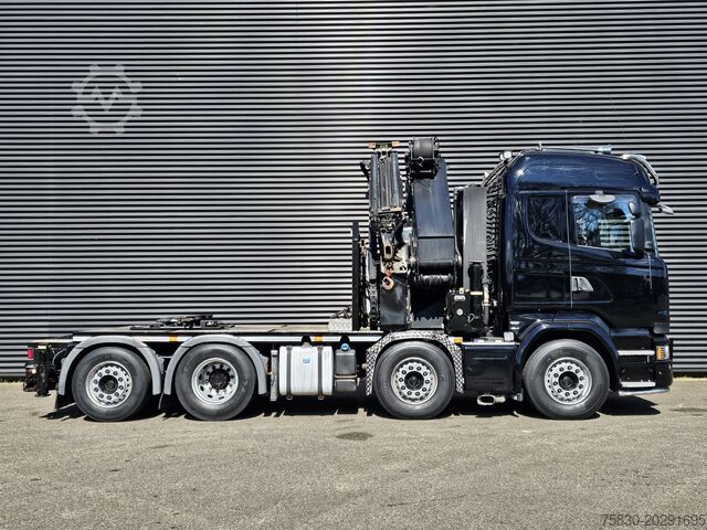 Vrachtwagen met kraan Scania R490 / 8x2 / HMF 85 TM CRANE / WINCH / JIB