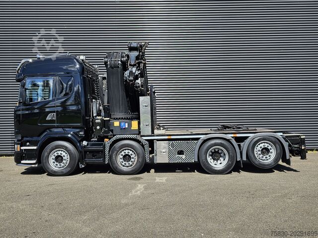 Vrachtwagen met kraan Scania R490 / 8x2 / HMF 85 TM CRANE / WINCH / JIB