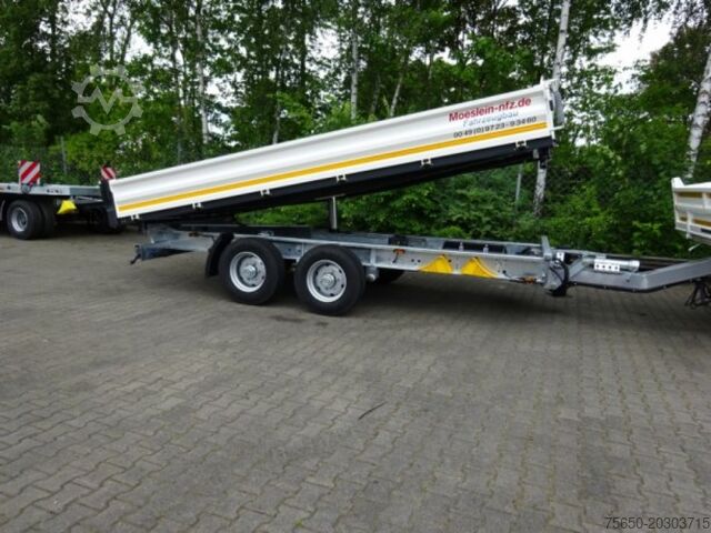 Tipvognstrailer Möslein TTD 13 Weiß  13 t Tandem 3- Seitenkipper Tieflader-- Neufahrzeug --