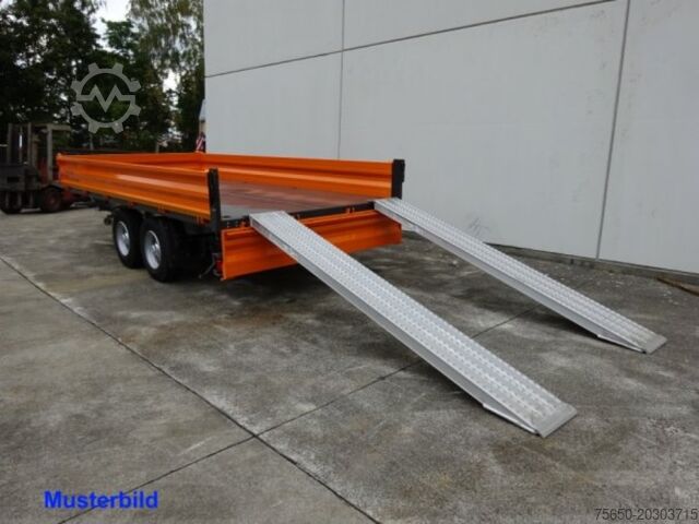 Tipvognstrailer Möslein TTD 13 Weiß  13 t Tandem 3- Seitenkipper Tieflader-- Neufahrzeug --