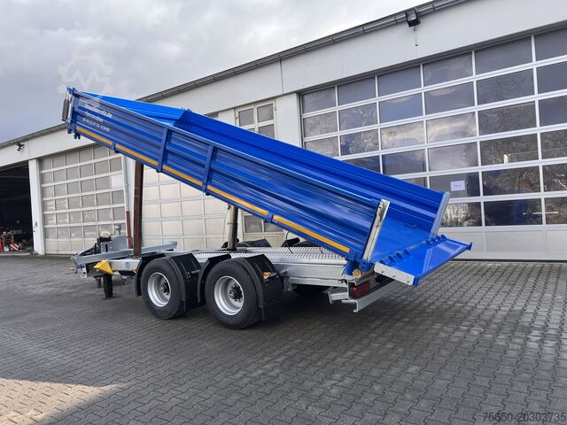 Tipvognstrailer Möslein TTD 19 B  neuer 19 t Tandemkipper- Tieflader hydraulischer Klappe
