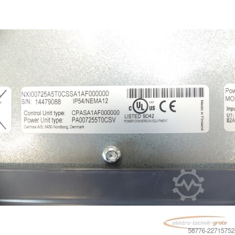 Composant  Vacon NXI00725A5T0CSSA1AF000000 Frequenzumrichter SN: 14479088