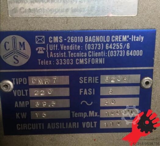 WARMTEBEHANDELINGSOVENS CMS ITALIA DMH7