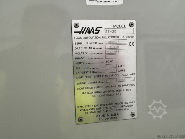 CNC-drejebænk med stanglader HAAS ST-20