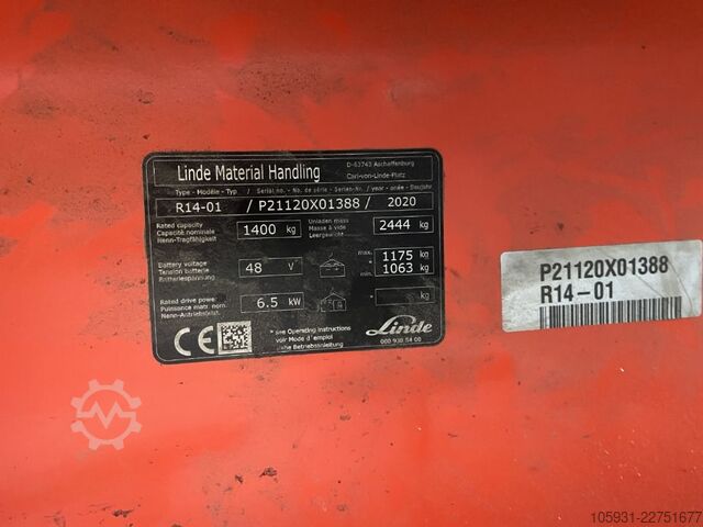 Tolóoszlopos targoncá Linde R14-01