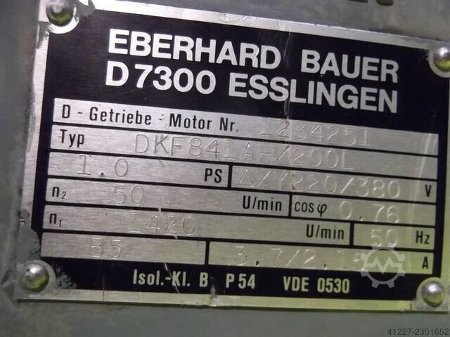 Tandwielmotor 0,75 kW 50 tpm BAUER DKF841AH/200L