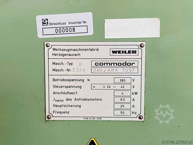 Tornio parallelo Weiler Commodor B