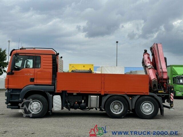 Vrachtauto met open laadbak MAN TGS 28.480 6x4H FASSI F365 8m4t AHK41t Lenkachse