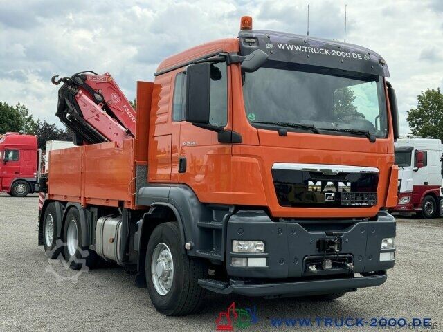 Vrachtauto met open laadbak MAN TGS 28.480 6x4H FASSI F365 8m4t AHK41t Lenkachse