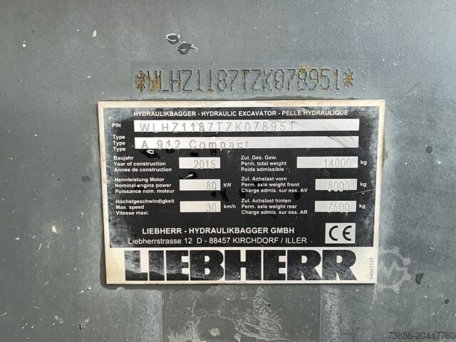 Mobiele graafmachine Liebherr A 912