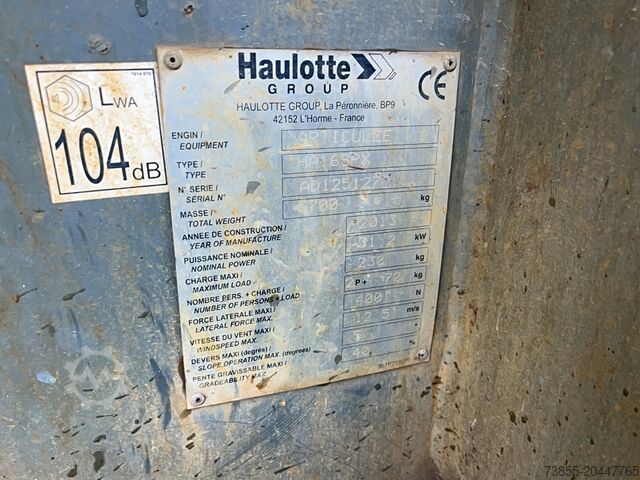 Plate-forme de travail articulée Haulotte Ha 16 Spx (16m)