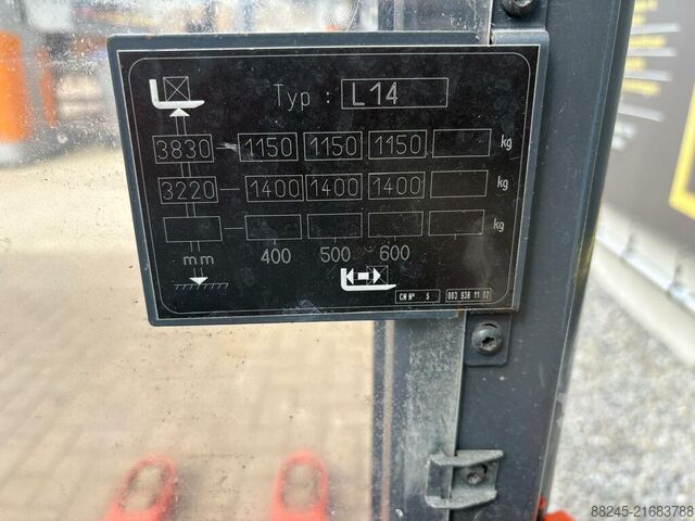VS-22727 Electric stacker Linde L14 with fork carriage LINDE L14