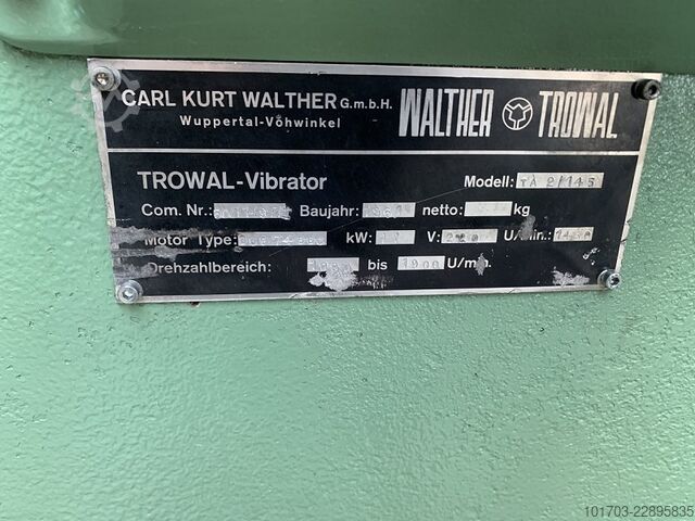 Trilplaat 2 kuipen Walther Trowal TA 2/145