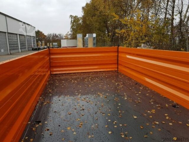 Tipvognstrailer Möslein TTD13- BA Orange 13 t Tandem Kipper Tiefladermit Bordwand- Aufsatz-- Neufahrzeug --