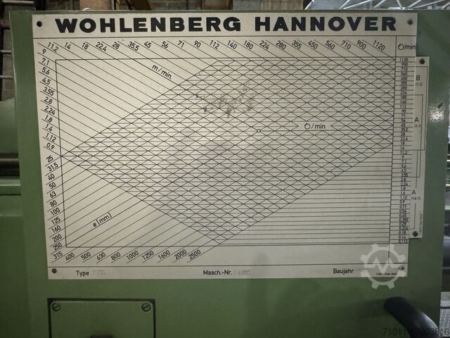 Svarv 11 meter VDF WOHLENBERG PT1S-1250 II