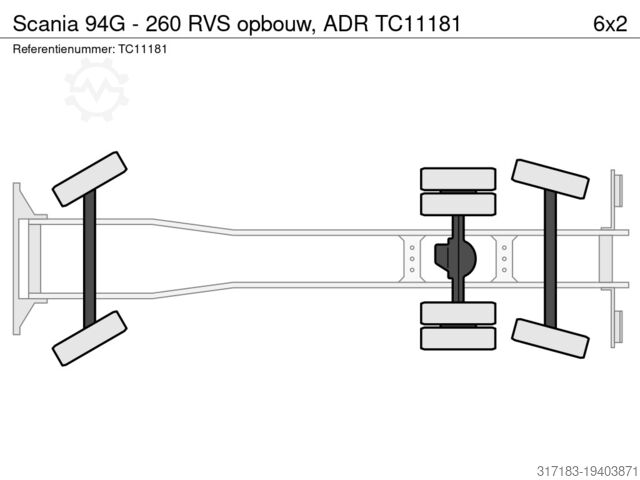 Saugfahrzeug Scania 94G - 260 RVS opbouw, ADR