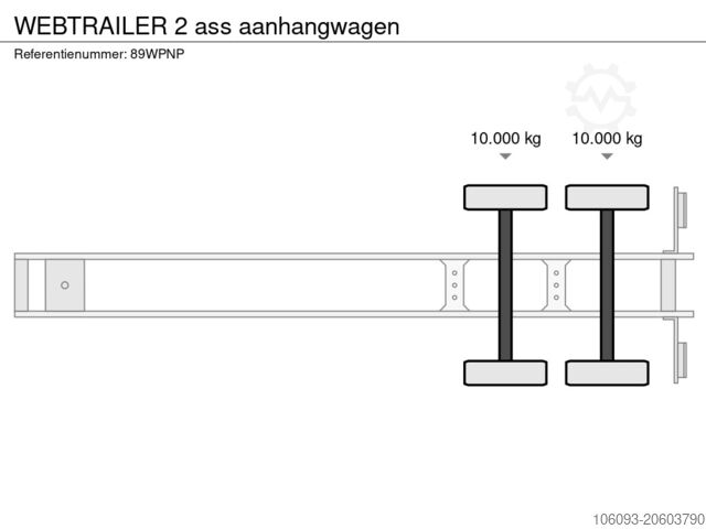 Schuifzeilen WEBTRAILER 2 ass aanhangwagen