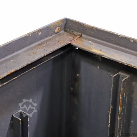 Kullanılmış çelik istifleme kutuları, sağlam konstrüksiyon, bir uzun kenarda 2 kapak, U: 1200 mm, G: Kruizinga 99-5070GB