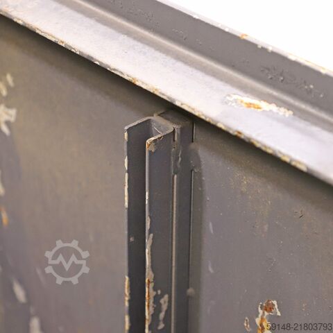 Kullanılmış çelik istifleme kutuları, sağlam konstrüksiyon, bir uzun kenarda 2 kapak, U: 1200 mm, G: Kruizinga 99-5070GB