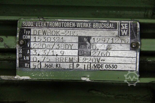 Motor met gescheiden koppeling 0,75 kW 1480 omw/min Heyligenstaedt Heycop 3UN/2000