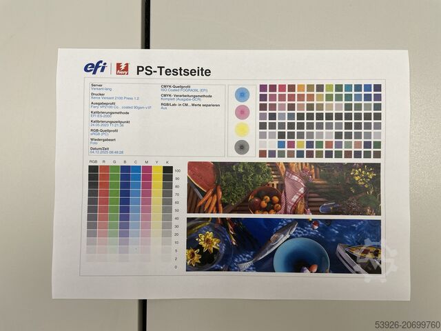 Digitale drukmachine Xerox Versant 2100 Press inkl. Fiery, stacker, booklet finisher, paper deck