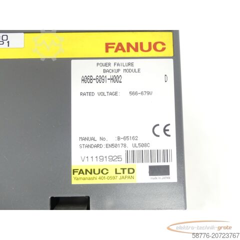 Bileşen Fanuc A06B-6091-H002 Modul SN V11191925
