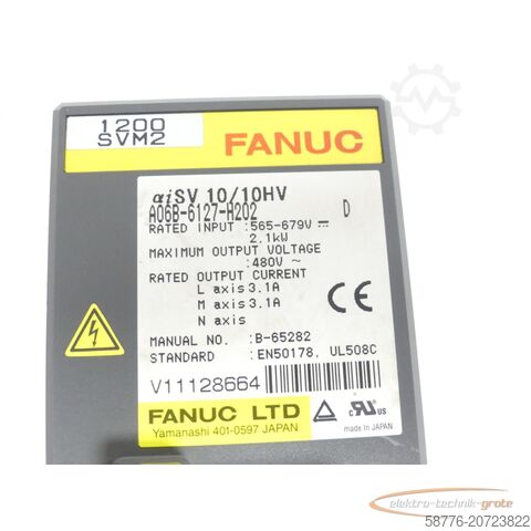 Komponente Fanuc A06B-6127-H202 Modul SV 10/10HV SN V11128664