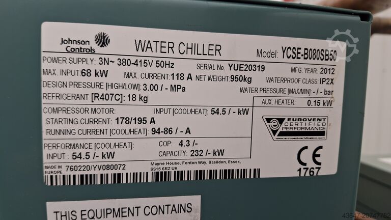 Chiller / Cooling Compressor, York York YCSE-B080SB50