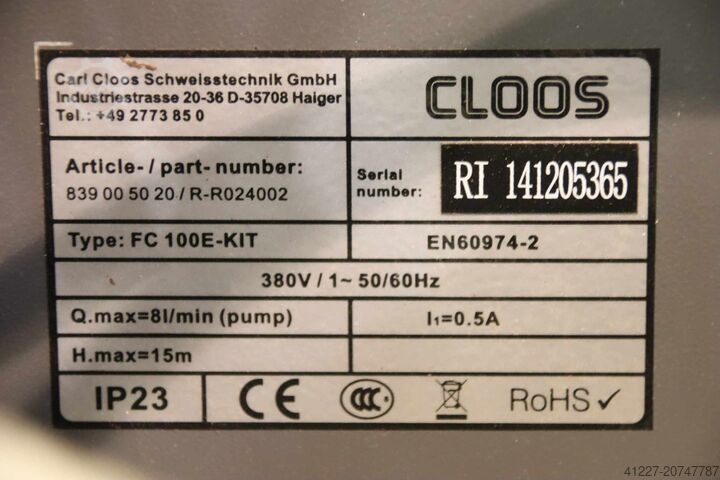 Equipamento de soldagem MIG/MAG 500 A CLOOS Qintron 400 FC 100E-KIT