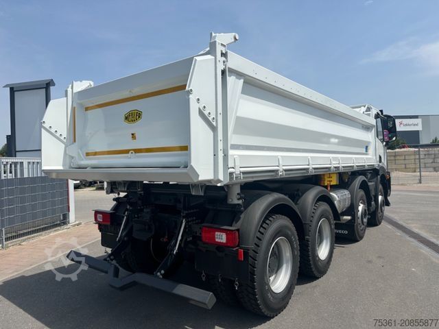 Three-sided tipper truck IVECO AD360X48Z HR Meiller Bordmatik AHK